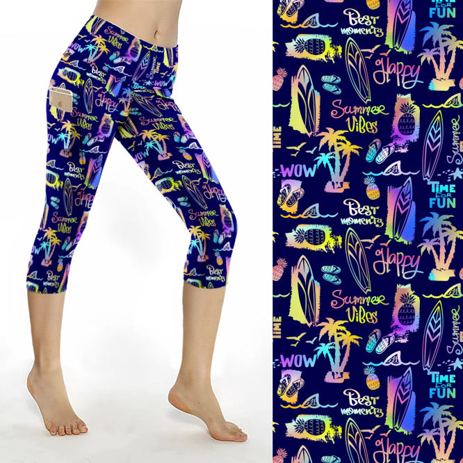 Summer Vibes 2 Pocket Leggings
