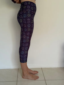 Blue Scribble Pocket Leggings