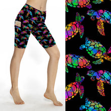 Load image into Gallery viewer, Rainbow Turtle 2 Pocket Shorts